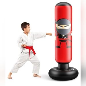 Inflatable Kids Punching Bag, Punching Bag Karate Gifts for Boys and Girls, Boxi